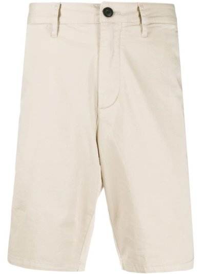 Beige Armani Emporio Cotton Blend Bermuda Shorts Men's Shorts | UAE94910