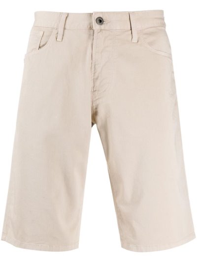 Beige Armani Emporio Denim Bermuda Shorts Men's Shorts | UAE43824