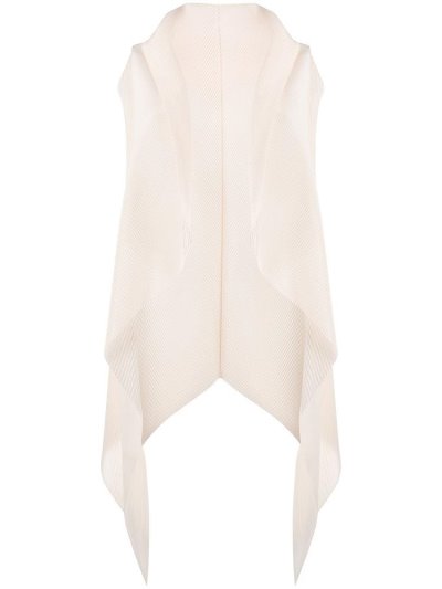 Beige Armani Emporio Draped Waterfall Women's Cardigan | UAE31024