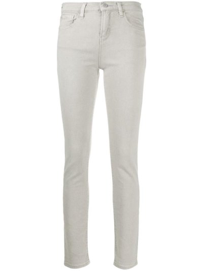 Beige Armani Emporio High Waist Skinny Women's Jeans | UAE47492
