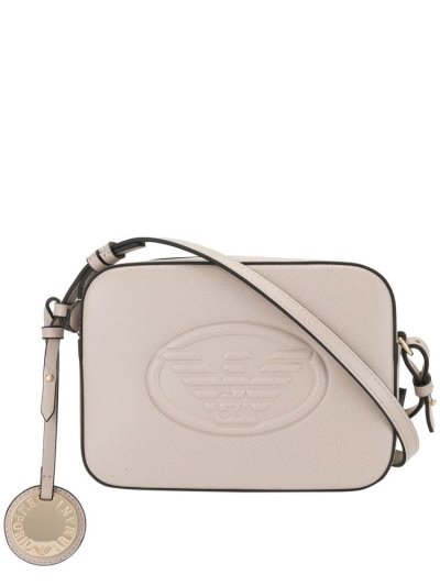Beige Armani Emporio Logo Embossed Camera Bag Women's Bags | UAE76904