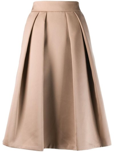 Beige Giorgio Armani Pleated Women's Skirts | UAE18006