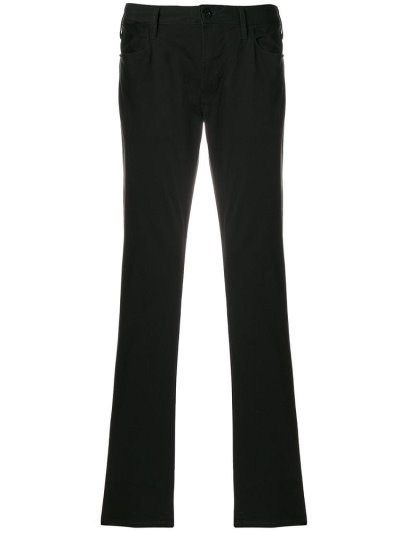 Black Armani Jeans Straight Leg Men's Jeans | UAE23673