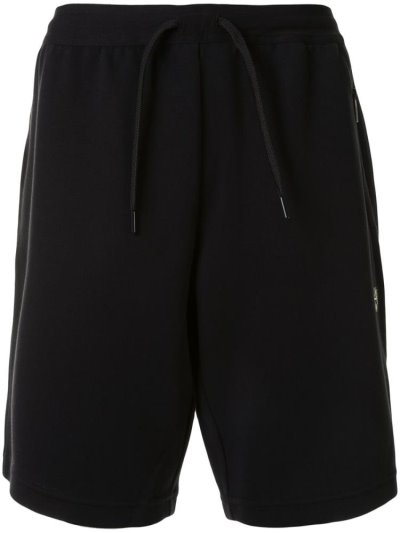 Black Ea7 Emporio Armani Drawstring Logo Patch Running Shorts Men's Shorts | UAE27978