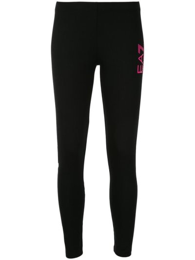 Black Ea7 Emporio Armani Graphic Print Women's Leggings | UAE38272