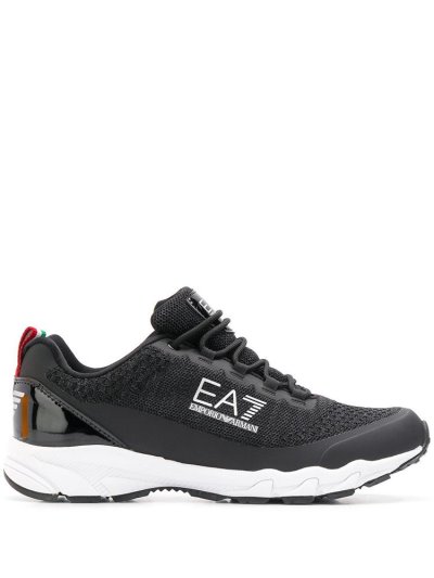 Black Ea7 Emporio Armani Lace Up Women's Sneakers | UAE24681
