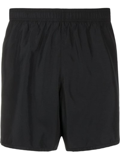Black Ea7 Emporio Armani Logo Print Men's Swim Shorts | UAE19579