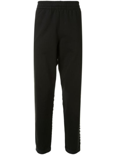 Black Ea7 Emporio Armani Panelled Zebra Print Track Men's Pants | UAE83982