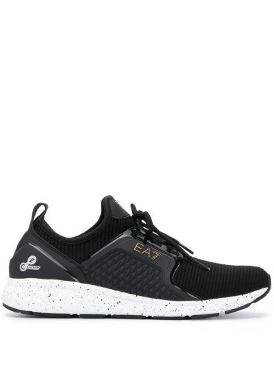 Black Ea7 Emporio Armani Sock Style Running Women's Sneakers | UAE96545