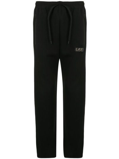Black Ea7 Emporio Armani Straight Leg Track Men's Pants | UAE49514