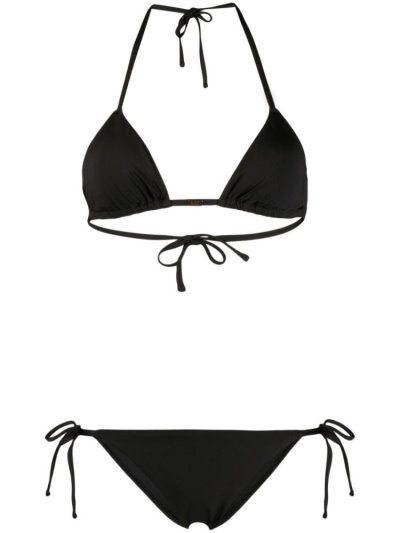 Black Ea7 Emporio Armani Studded Logo Women's Bikini | UAE44317