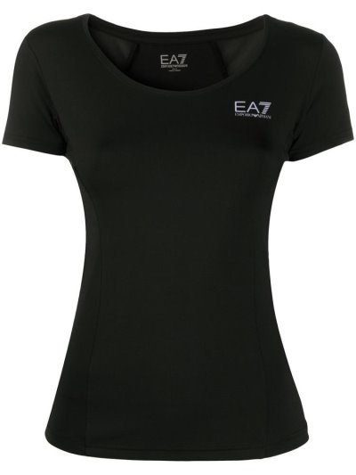 Black Ea7 Emporio Armani Ventus 7 Short Sleeve Performance Women's Tops | UAE13193