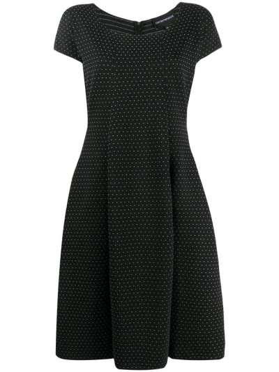 Black Armani Emporio A Line Shift Dress Women's Dress | UAE70202