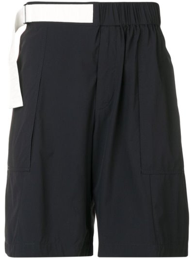 Black Armani Emporio Adjustable Running Shorts Men's Shorts | UAE76398