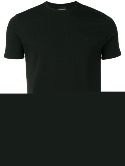 Black Armani Emporio Basic Men's T Shirts | UAE59041