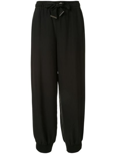 Black Armani Emporio Cady Lightweight Women's Jogger | UAE58764