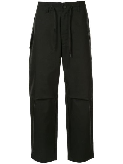 Black Armani Emporio Cargo Drawstring Men's Pants | UAE38057