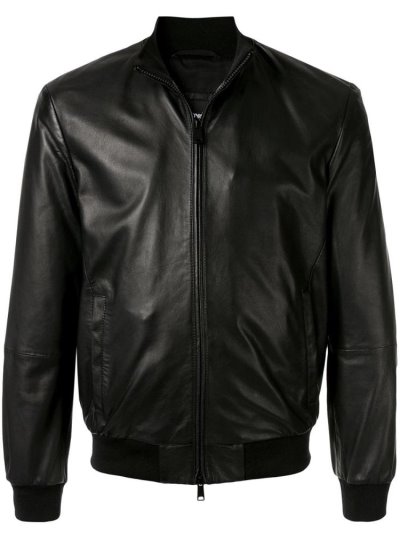 Black Armani Emporio Classic Flight Men's Jackets | UAE61075