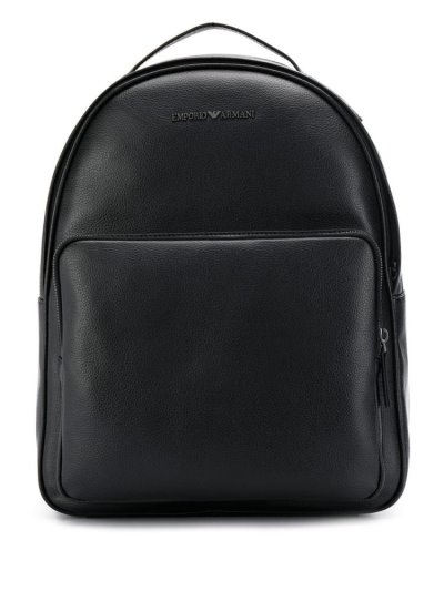 Black Armani Emporio Classic Men's Backpacks | UAE32918