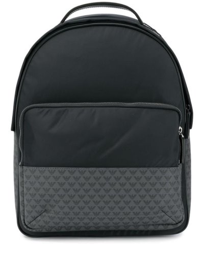 Black Armani Emporio Classic Men's Backpacks | UAE90896