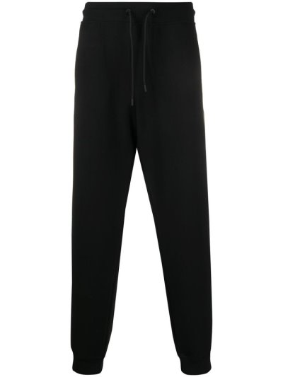Black Armani Emporio Cropped Drawstring Track Men's Pants | UAE20735