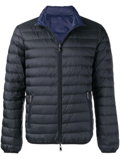 Black Armani Emporio Down Padded Jacket Men's Jackets | UAE41655