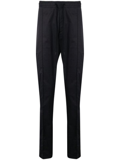 Black Armani Emporio Drawstring Straight Leg Men's Pants | UAE96138