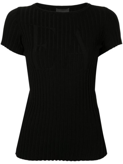 Black Armani Emporio Ea Logo Women's T Shirts | UAE86026