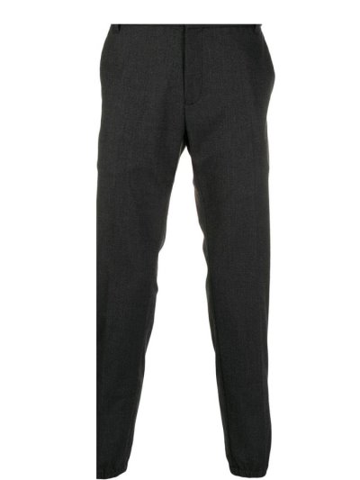 Black Armani Emporio Elasticated Hem Men's Pants | UAE93676