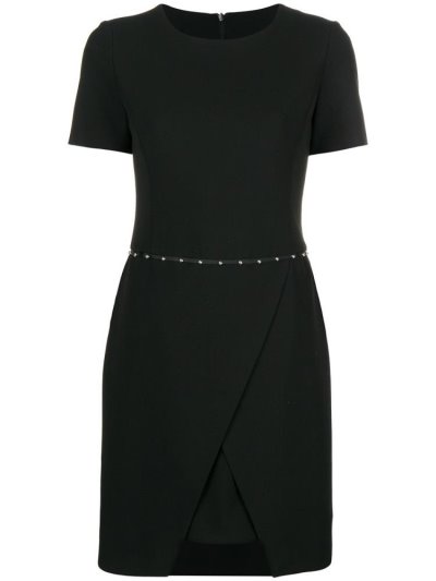 Black Armani Emporio Embellished Women's Dress | UAE76362