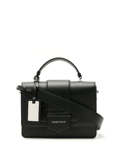 Black Armani Emporio Embossed Logo Women's Tote Bags | UAE75362