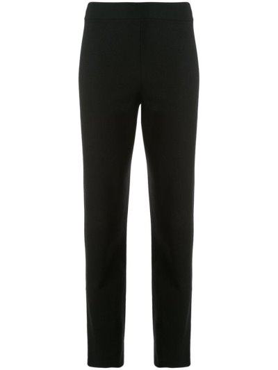 Black Armani Emporio High Rise Cropped Women's Pants | UAE26566