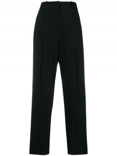 Black Armani Emporio High Waisted Tailored Pants Women's Pants | UAE43029