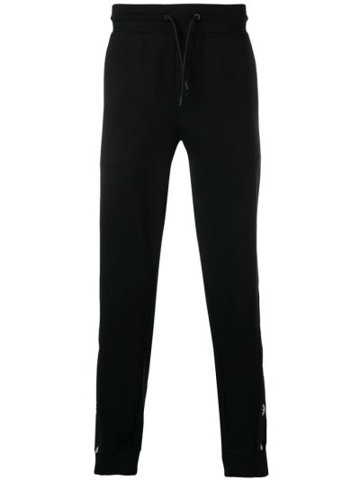 Black Armani Emporio Logo Detail Track Men's Pants | UAE38719