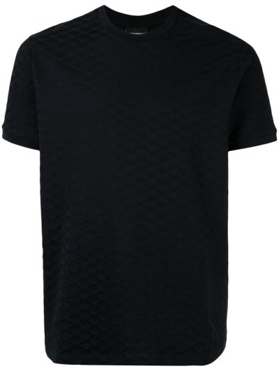 Black Armani Emporio Logo Print Men's T Shirts | UAE58469