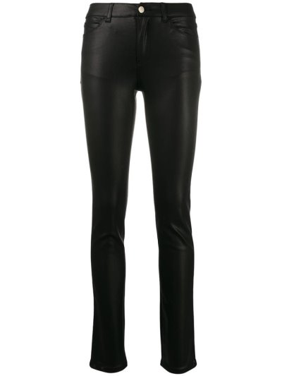 Black Armani Emporio Mid Rise Skinny Women's Jeans | UAE90361