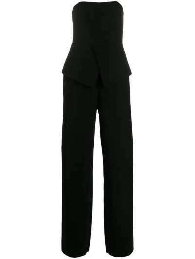Black Armani Emporio Off Shoulder Women's Jumpsuit | UAE40520