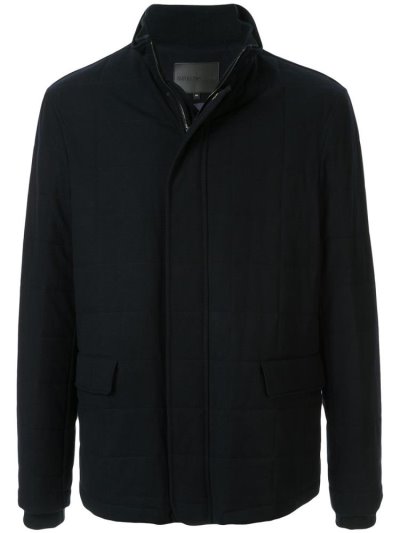 Black Armani Emporio Padded Fitted Shirt Jacket Men's Jackets | UAE35696