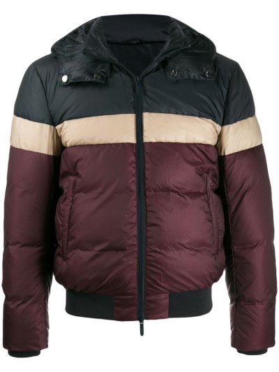 Black Armani Emporio Padded Hooded Men's Jackets | UAE79434