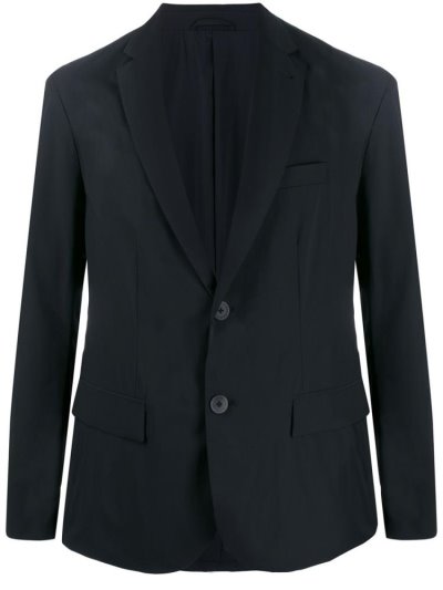 Black Armani Emporio Relaxed Fit Men's Blazers | UAE59387