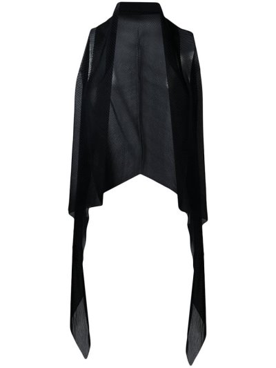 Black Armani Emporio Sheer Gilet Women's Vest | UAE19630