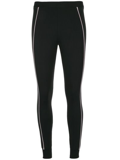 Black Armani Emporio Side Band Women's Leggings | UAE98816