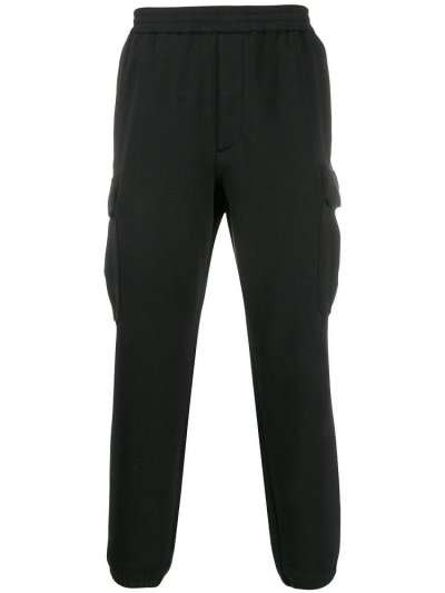 Black Armani Emporio Side Logo Track Men's Pants | UAE27832
