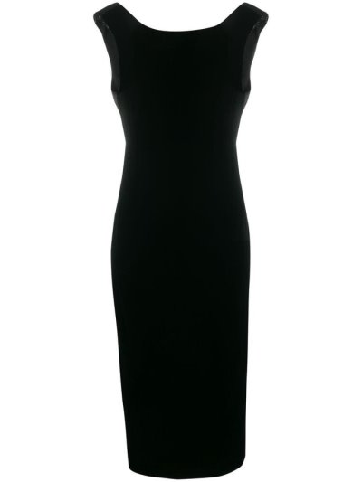 Black Armani Emporio Sleeveless Evening Women's Dress | UAE41927