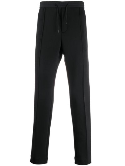 Black Armani Emporio Slim Fit Drawstring Men's Pants | UAE24798