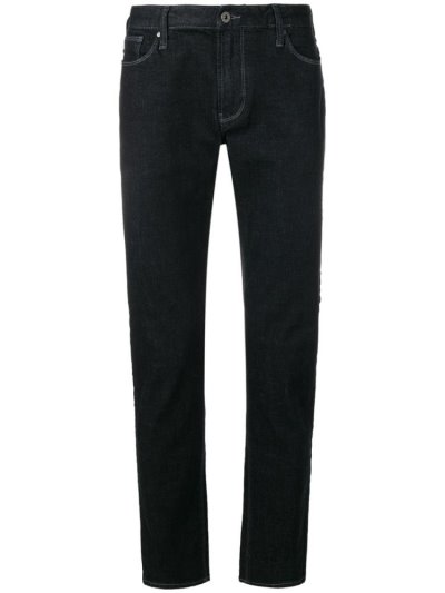 Black Armani Emporio Slim Fit Men's Jeans | UAE39676