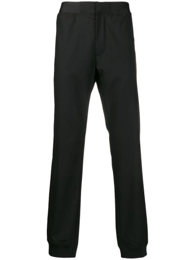 Black Armani Emporio Slim Fit Track Men's Pants | UAE80040