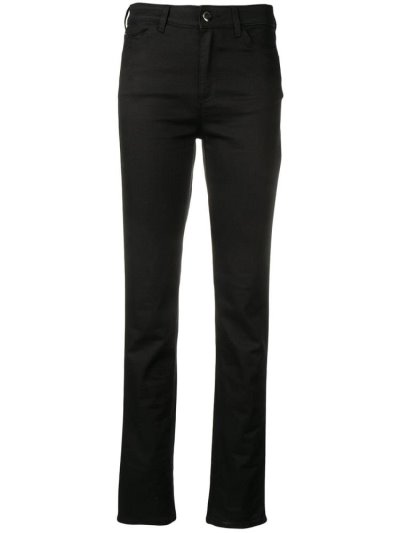 Black Armani Emporio Slim Fit Women's Pants | UAE53075