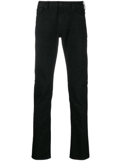 Black Armani Emporio Slim Men's Jeans | UAE33659