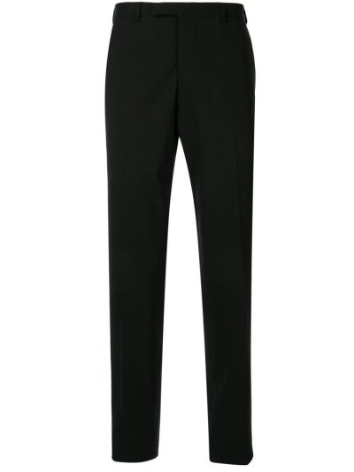 Black Armani Emporio Slim Tailored Pants Men's Pants | UAE47822